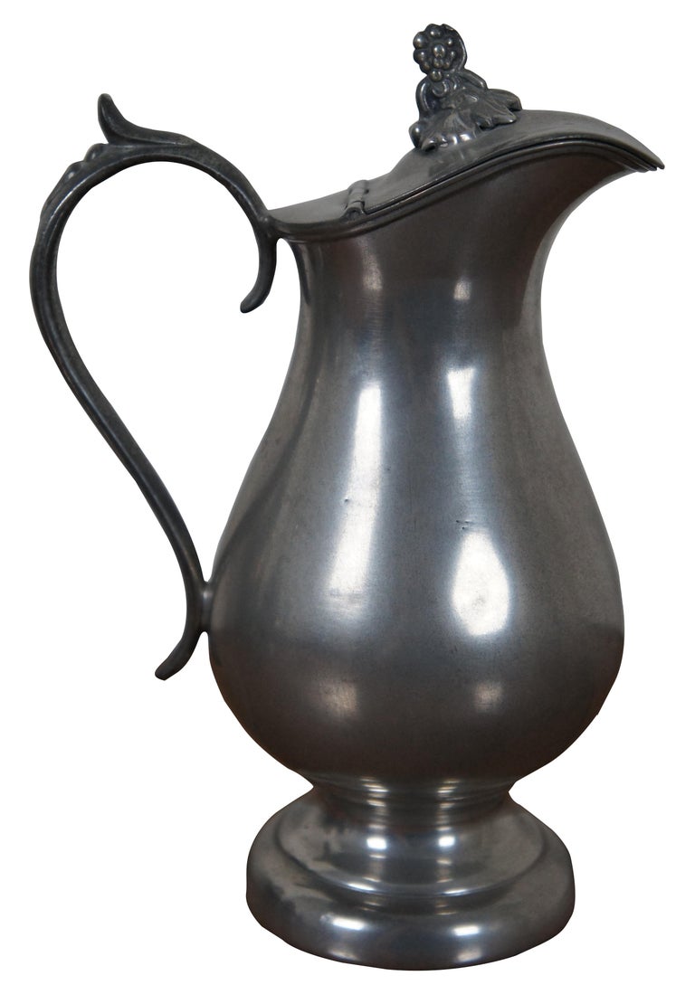 3 Antique H. Homan and Co Pewter Tea Coffee Teapot Sugar Bowl Creamer