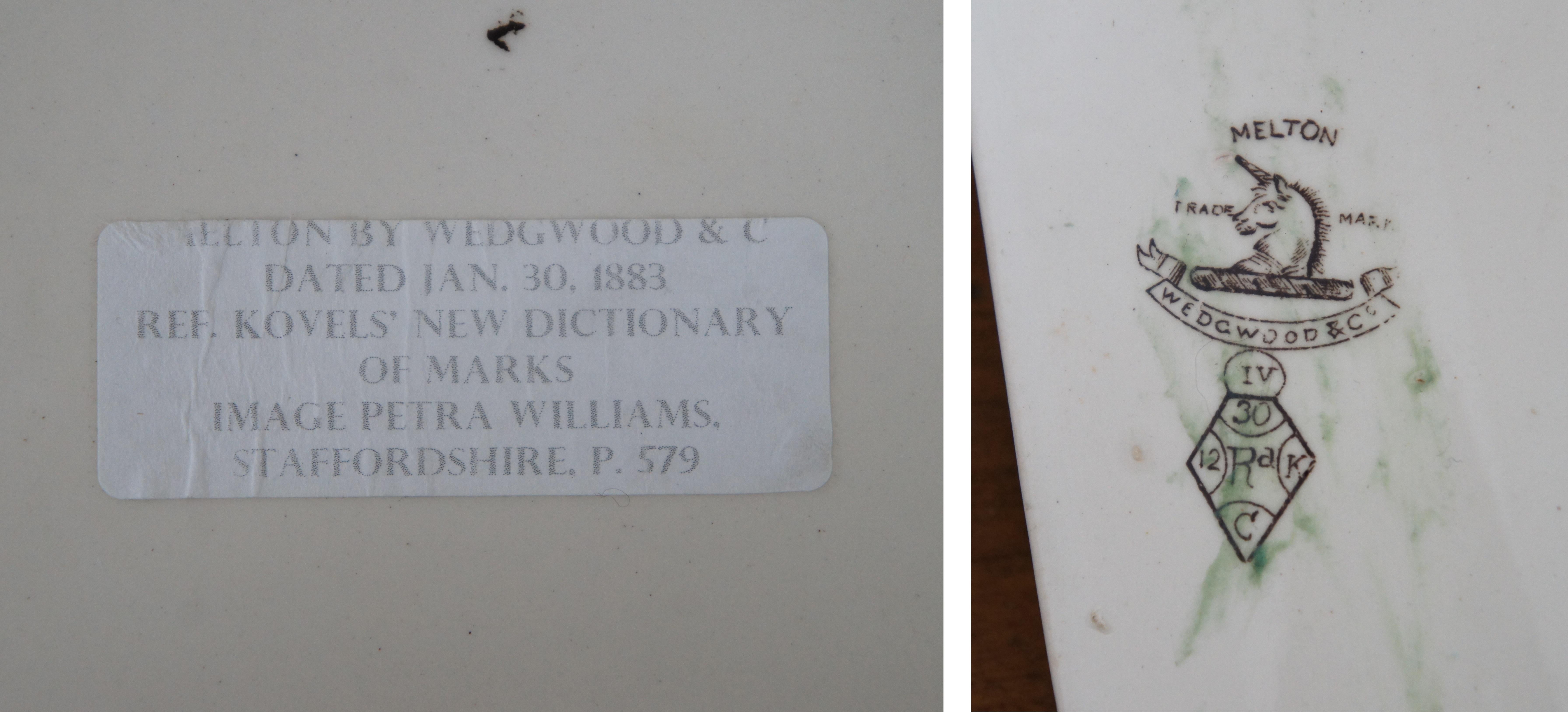 3 Antique Transferware Platters Grindley Burmah Wedgwood Melton PB&S Honfleur 2