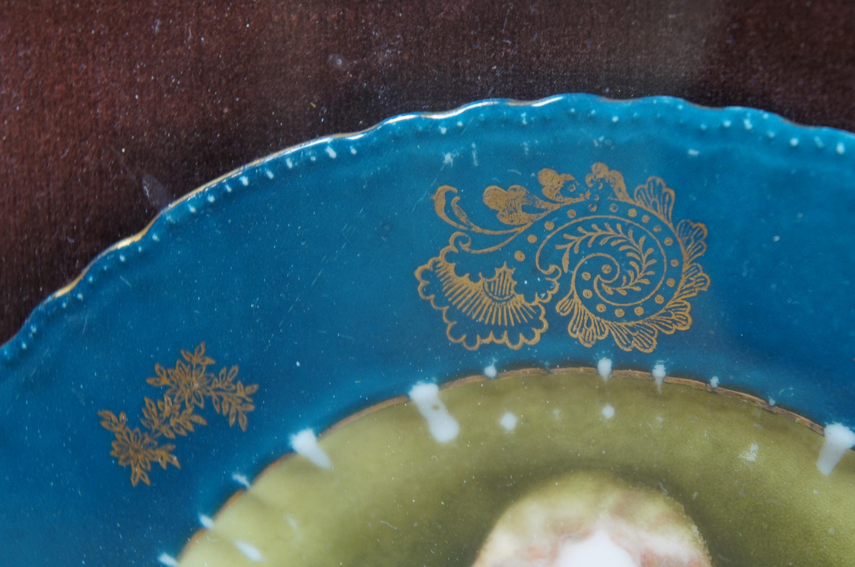 3 Platos Antiguos Victoria Austria Transferware China Renacimiento Retrato 4