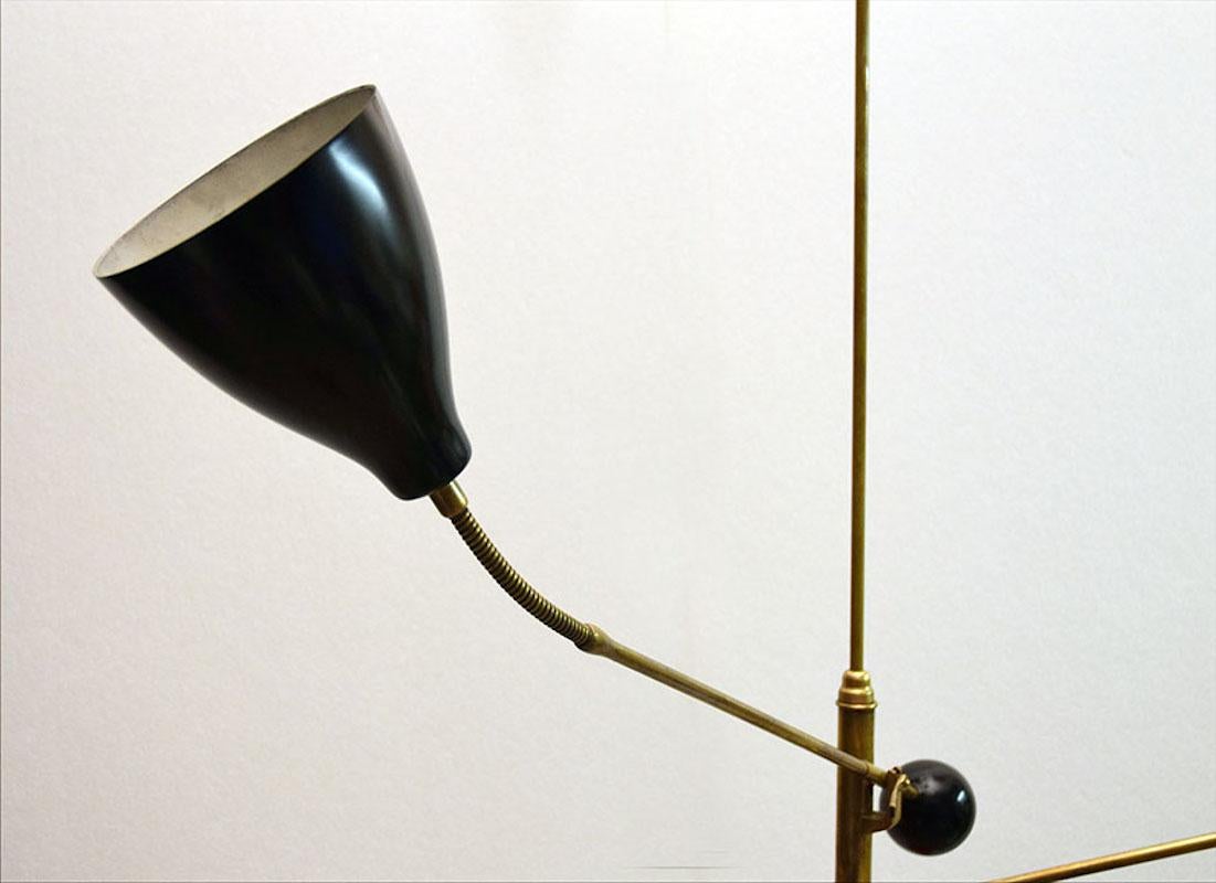 Mid-20th Century 3-Arm Chandelier by Angelo Lelli for Arredoluce, 1950s