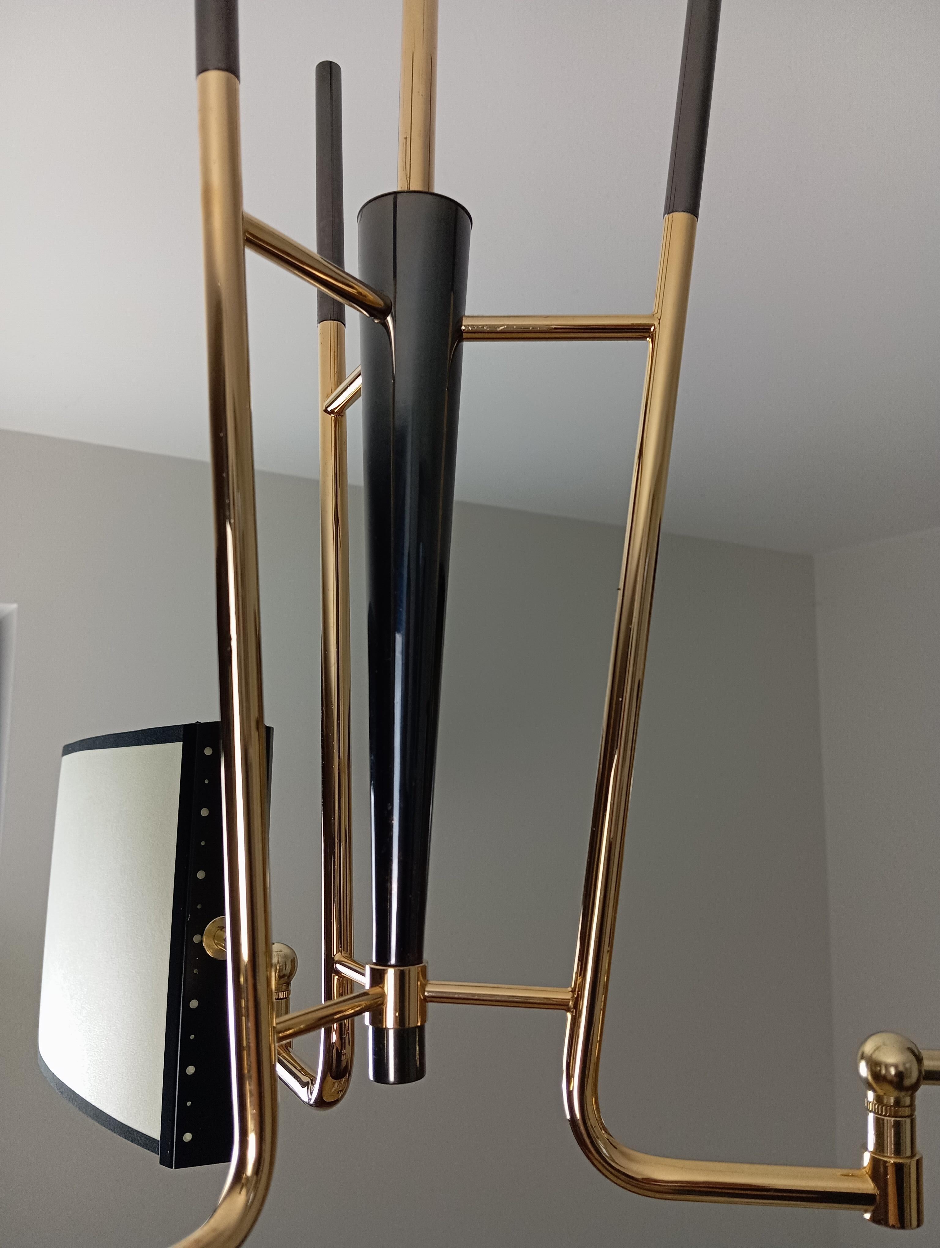 Lampadario a 3 bracci, Maison Lunel circa 1950 in vendita 2