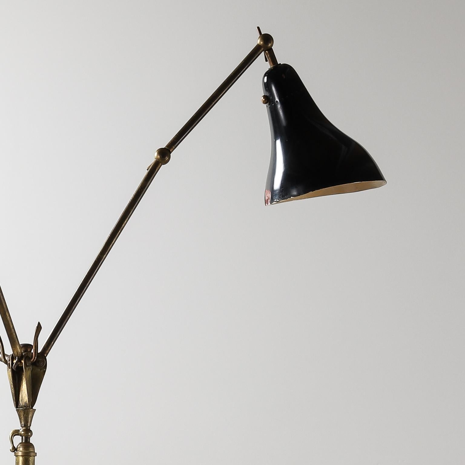 3-Arm Floor Lamp by Stilnovo 1950s 2