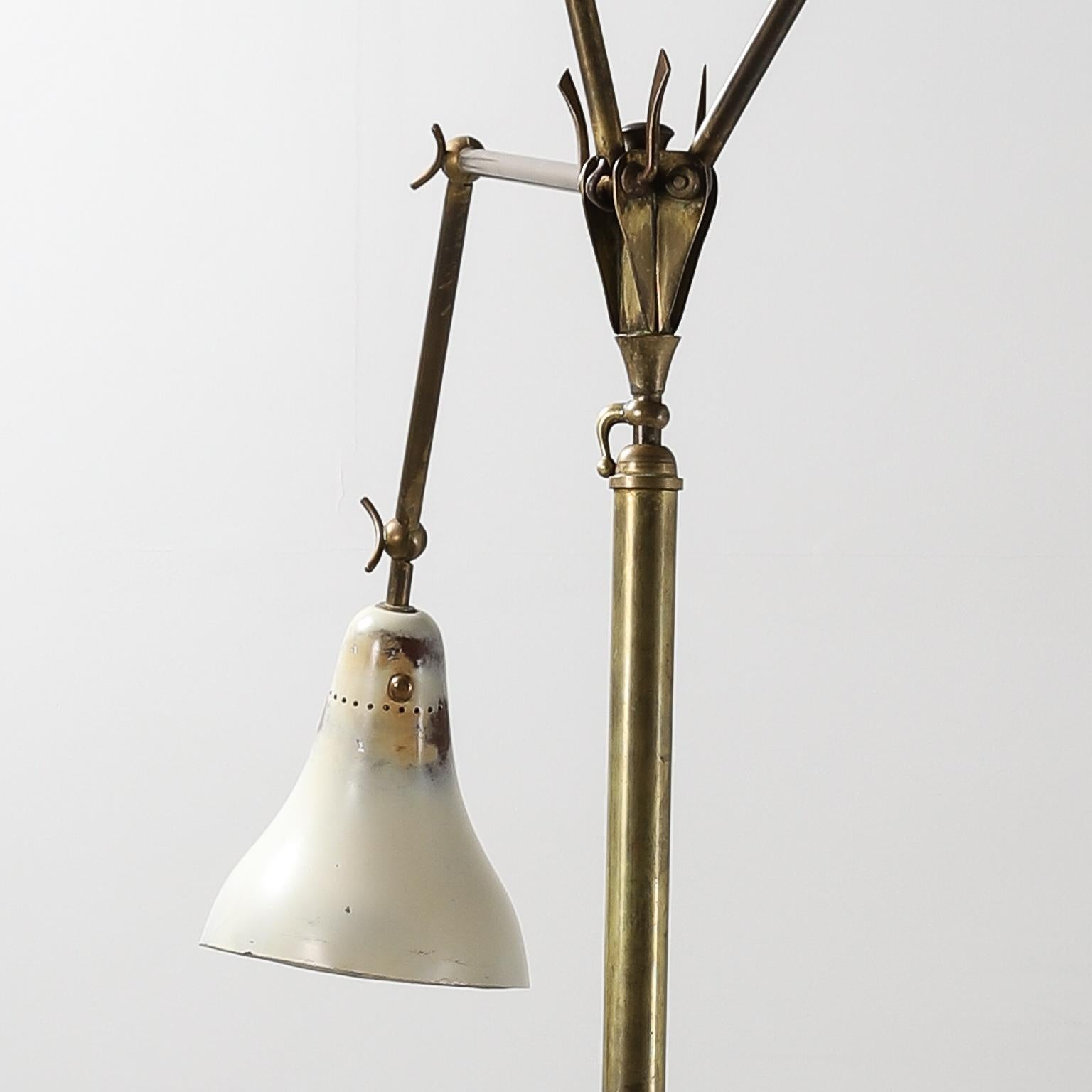 3-Arm Floor Lamp by Stilnovo 1950s 3