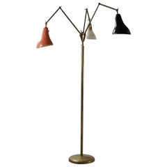 Vintage 3-Arm Floor Lamp by Stilnovo 1950s