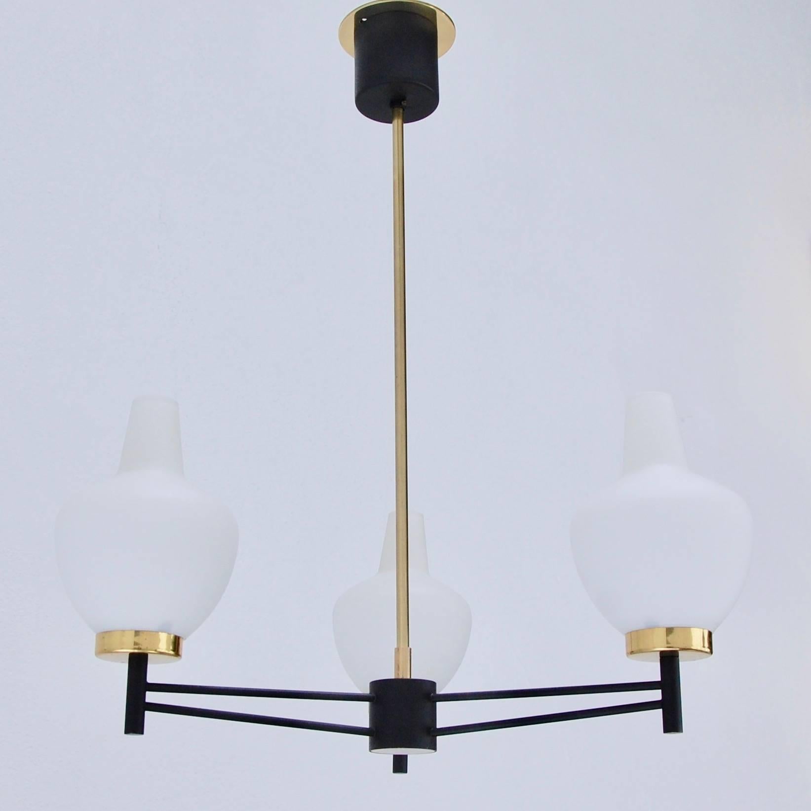 Mid-Century Modern Three-Arm Petite Chandelier