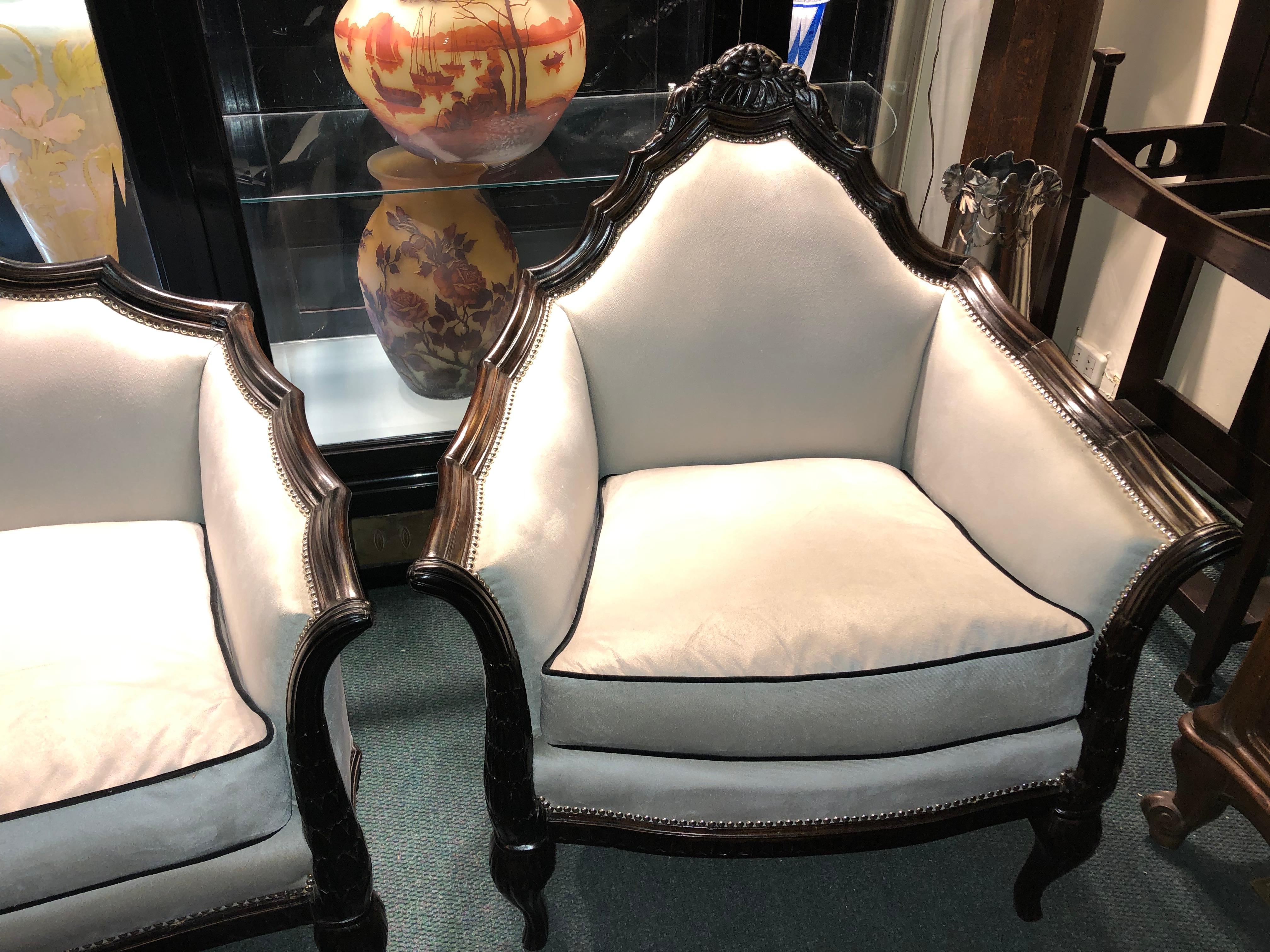 3 Armchairs Art Deco, France, 1930 In Good Condition For Sale In Ciudad Autónoma Buenos Aires, C