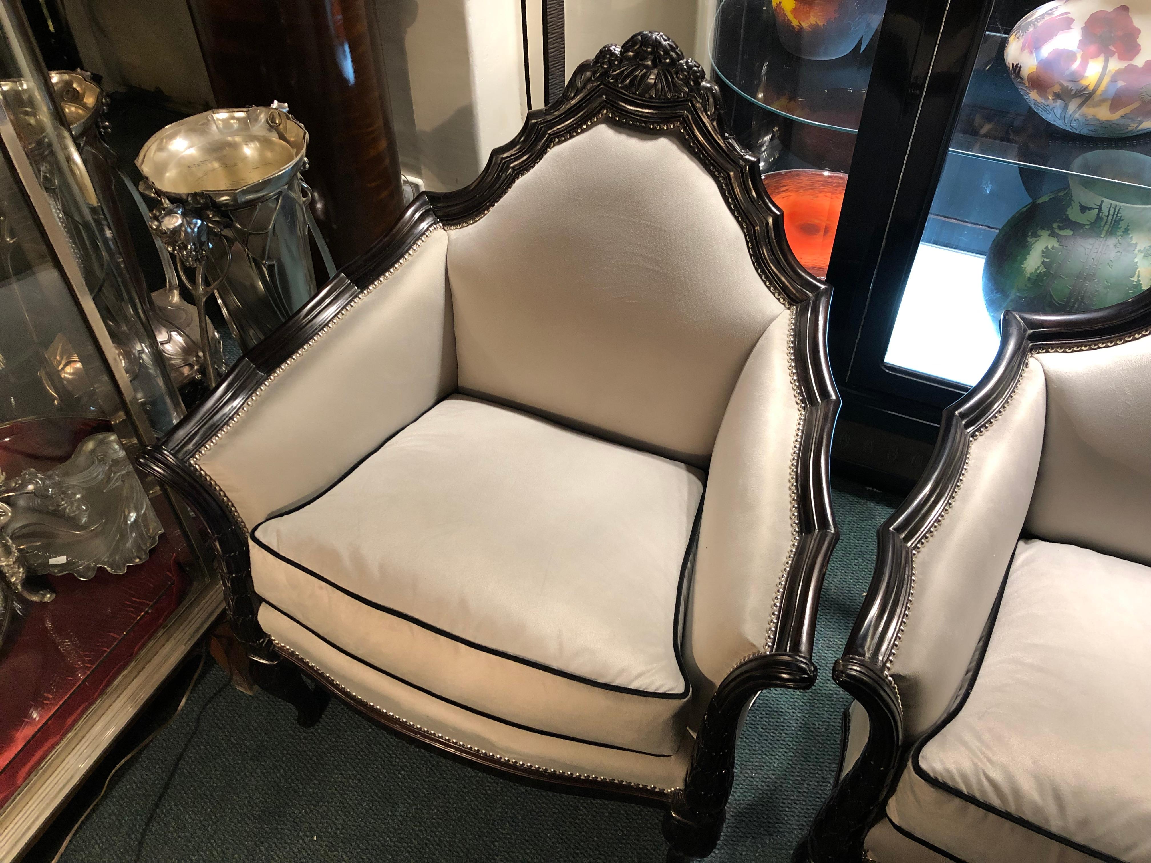 3 Armchairs Art Deco, France, 1930 For Sale 1