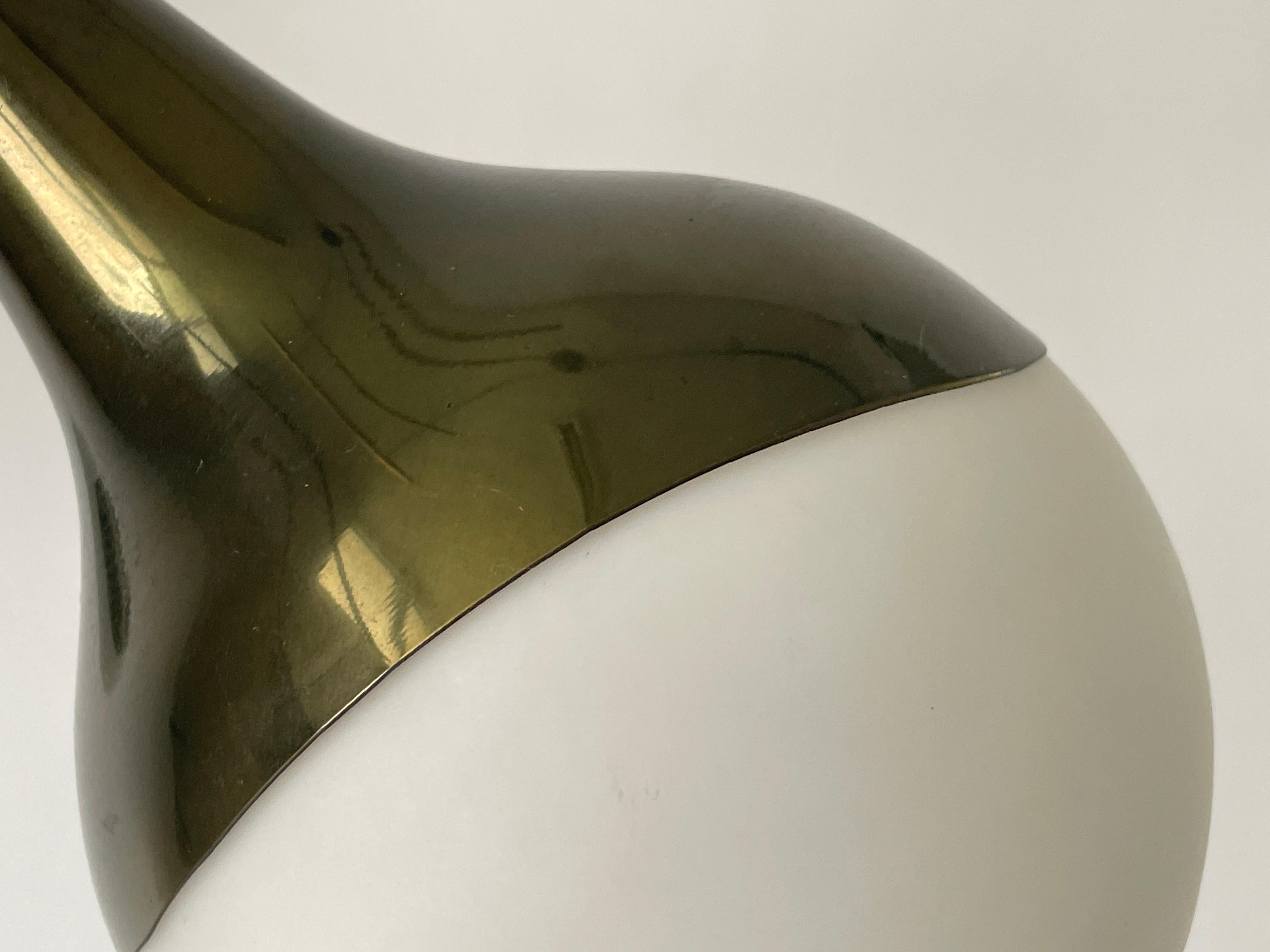 3-armed Ball Glass Orbit Design Ceiling Lamp, Attr. to Stilnovo, 1950s, Italy For Sale 2