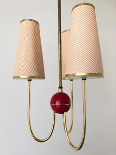 3-armed Fabric and Plastic Sputnik Pendant Lamp by Erco, 1950s, Germany