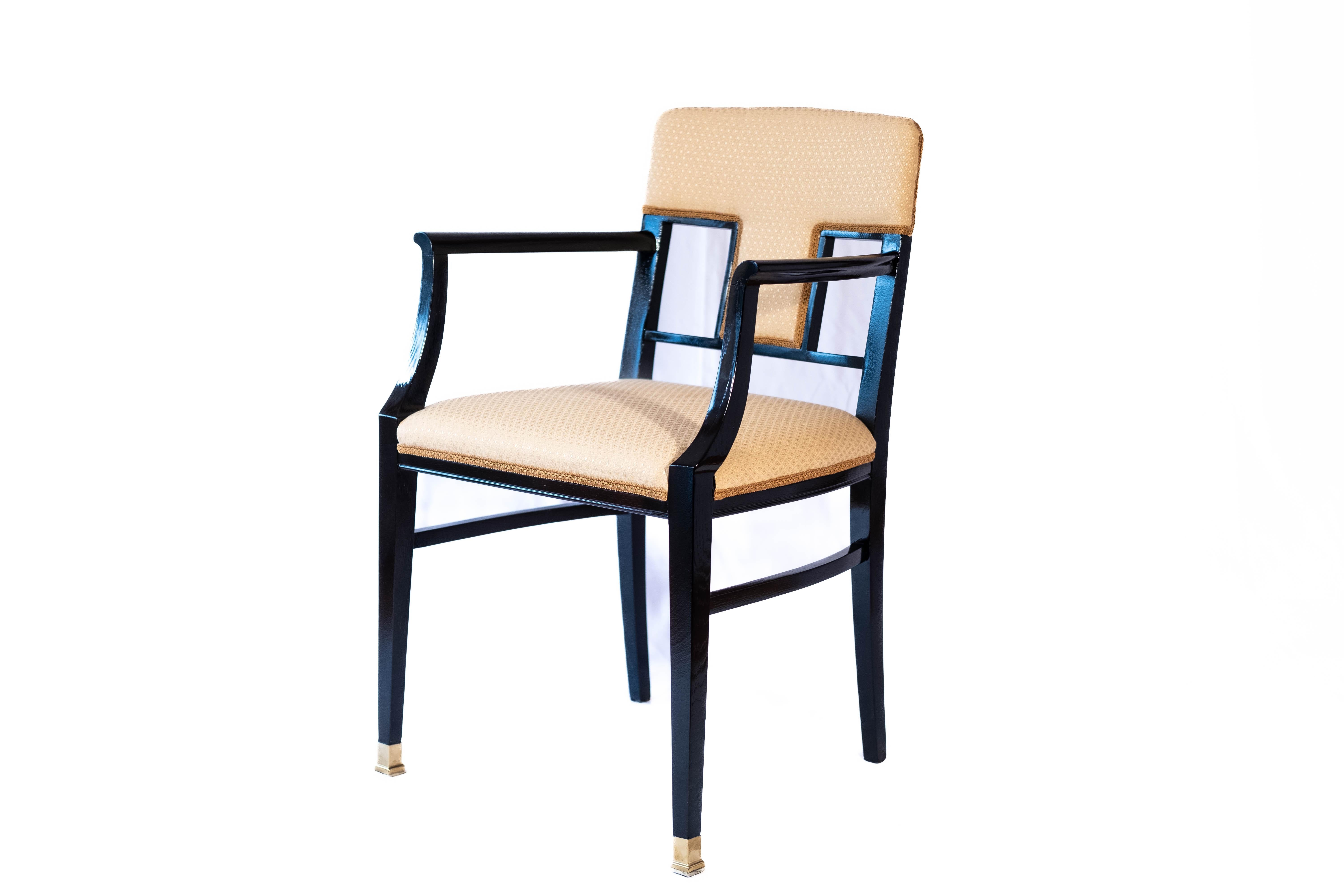 3 chaises Art nouveau par Andreas Weber (Vienna, 1910) en vente 3