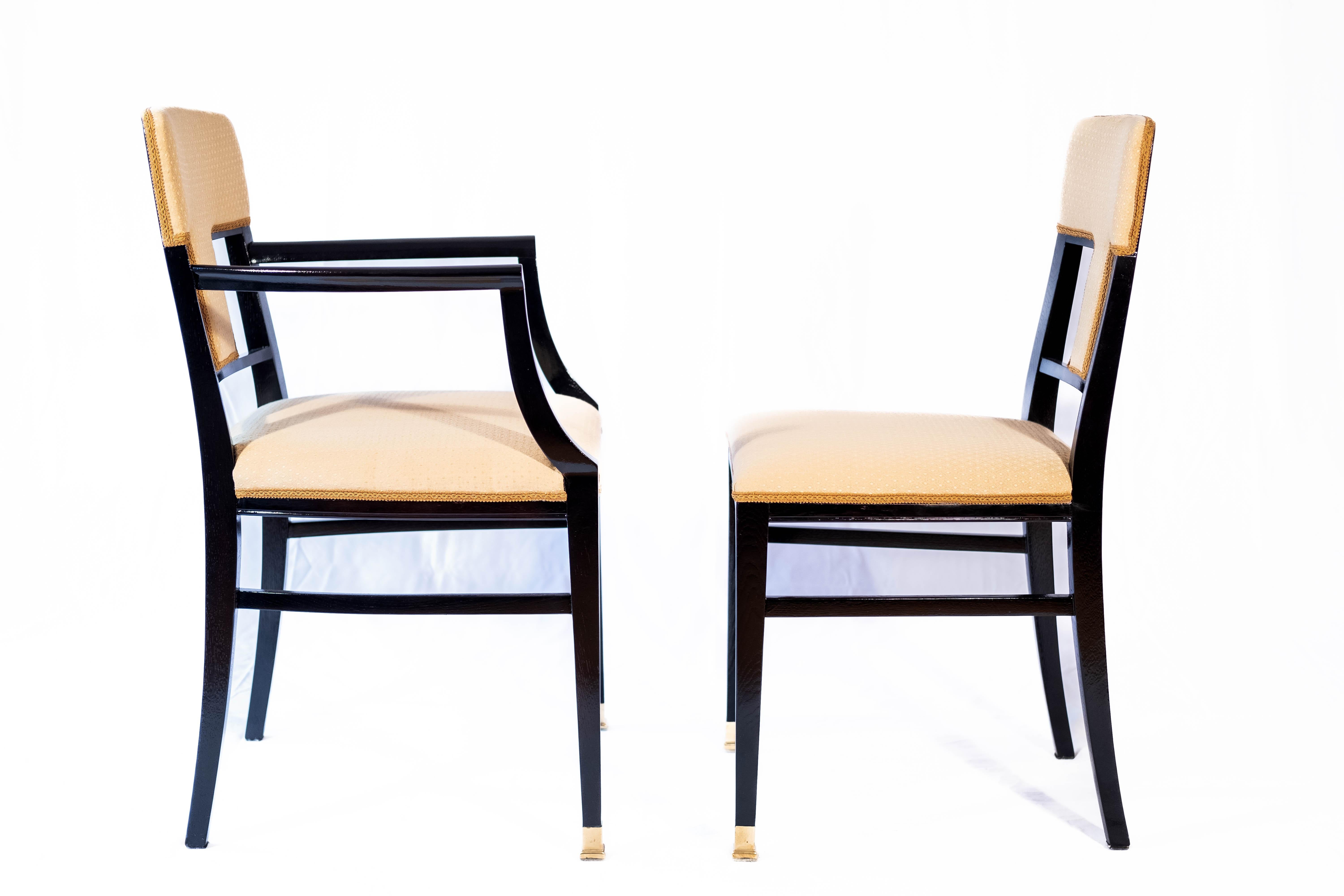 3 Art Nouveau Chairs by Andreas Weber (Vienna, 1910) For Sale 2