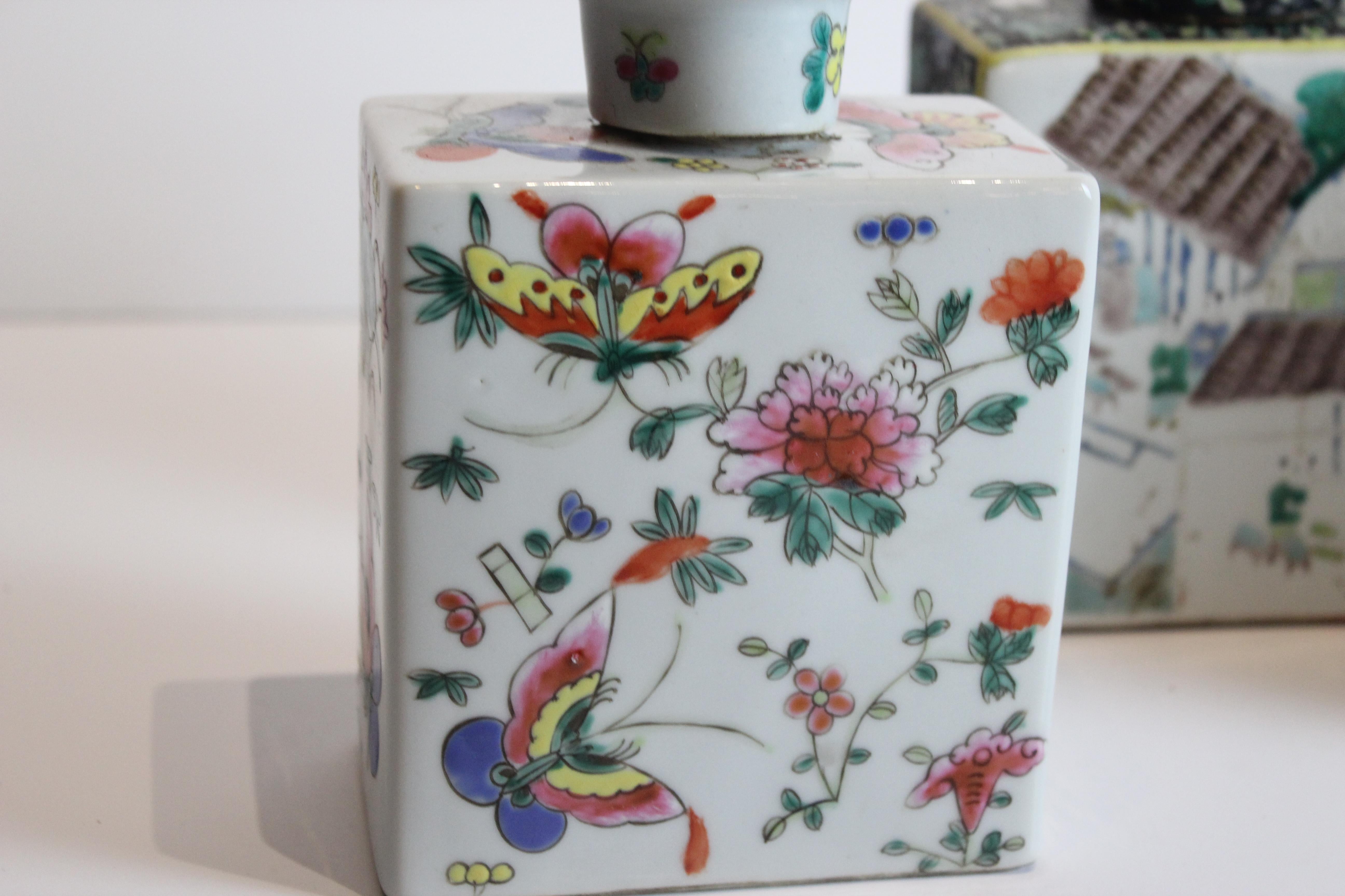Chinese 3 Asian Tea Caddy