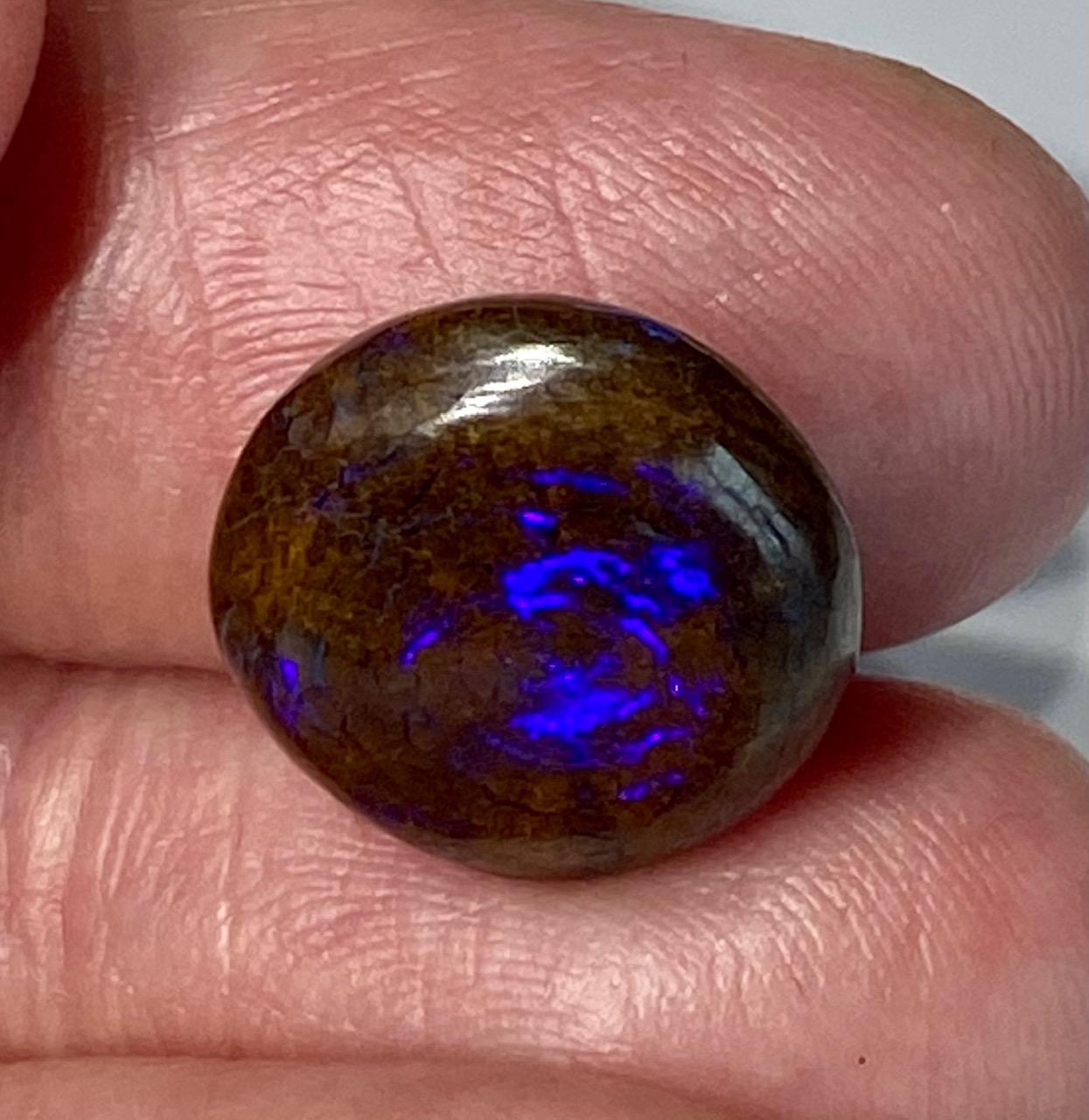 3 Australian Boulder Opal Cabochons For Sale 3