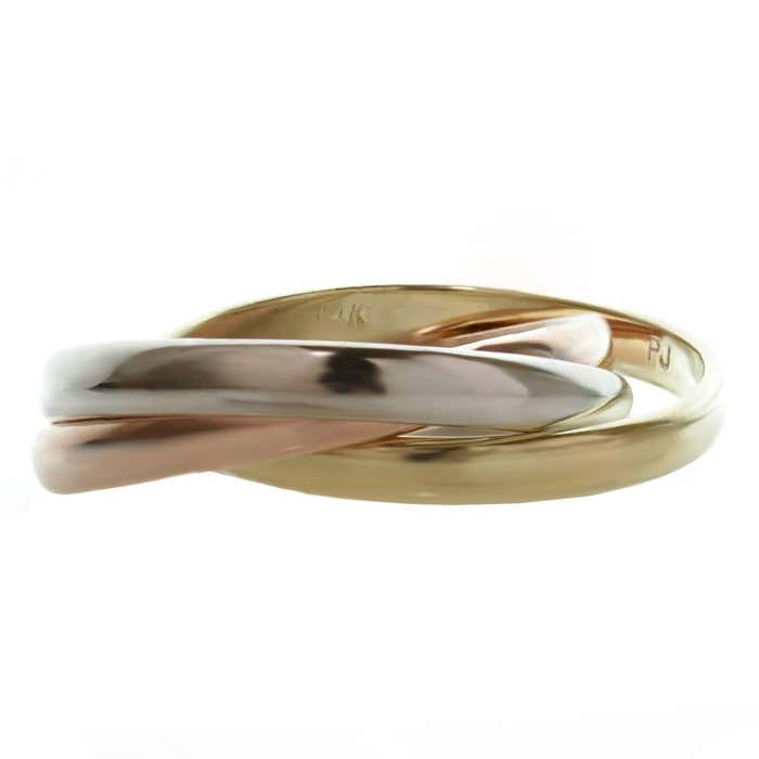 Three-Band Tri-Gold Rolling Ring For Sale at 1stDibs | tri gold rolling ...