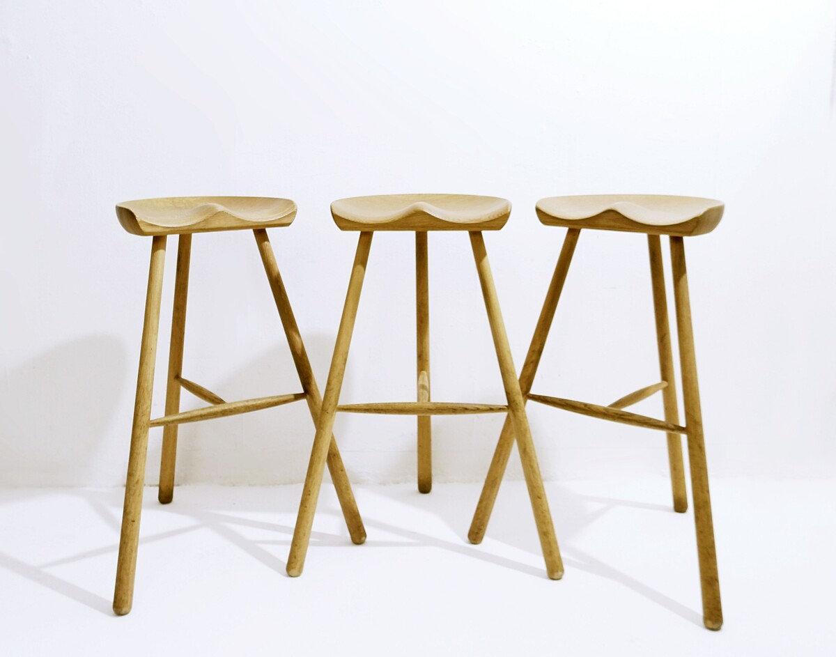 Danish 3 Bar Stools by Lars Werner, Form & Refine - Denmark 2000s For Sale