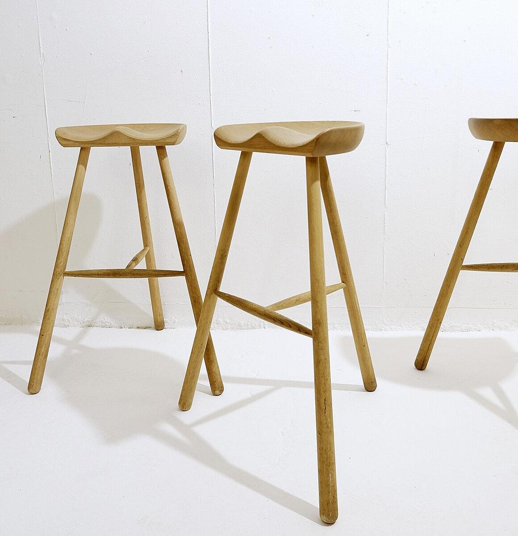 3 Bar Stools by Lars Werner, Form & Refine - Denmark 2000s In Good Condition For Sale In Linkebeek, BE