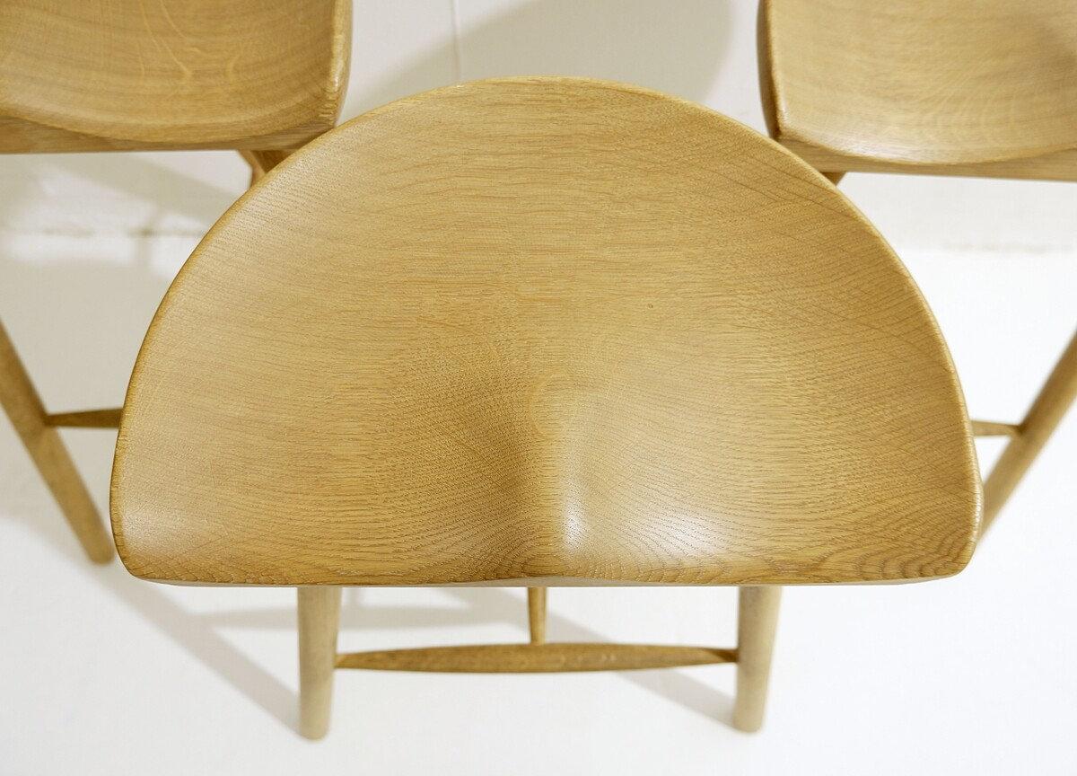 Wood 3 Bar Stools by Lars Werner, Form & Refine - Denmark 2000s For Sale