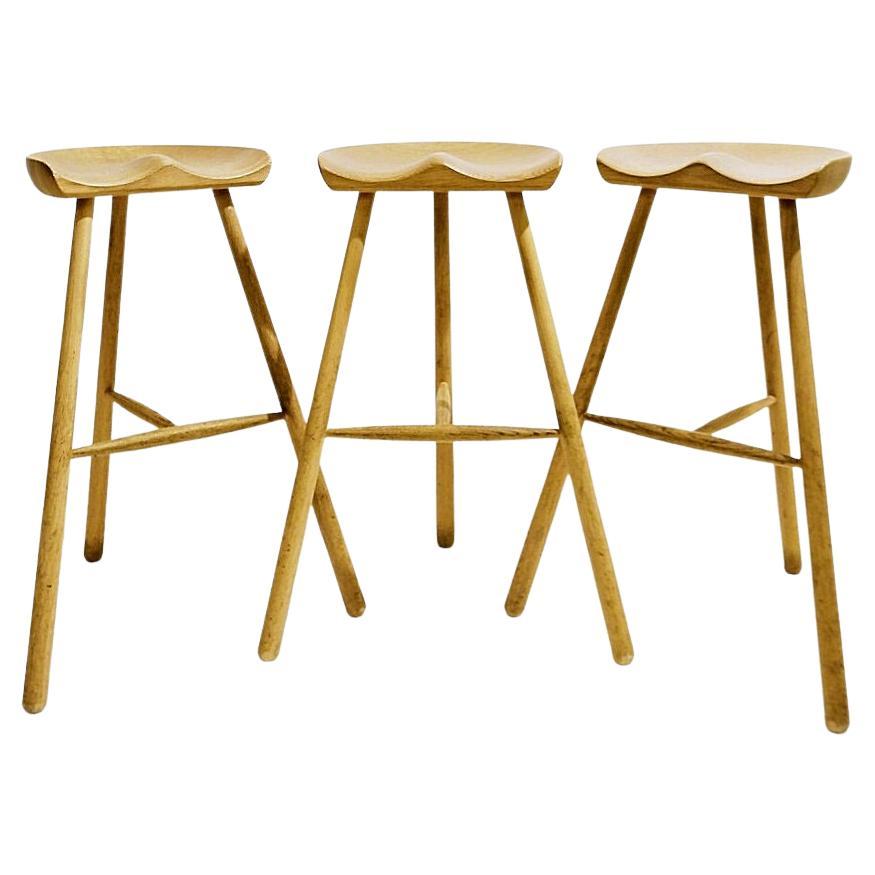 3 Bar Stools by Lars Werner, Form & Refine - Denmark 2000s For Sale