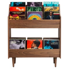 Support pour disques 3 Bay Luxe en bois de frêne massif