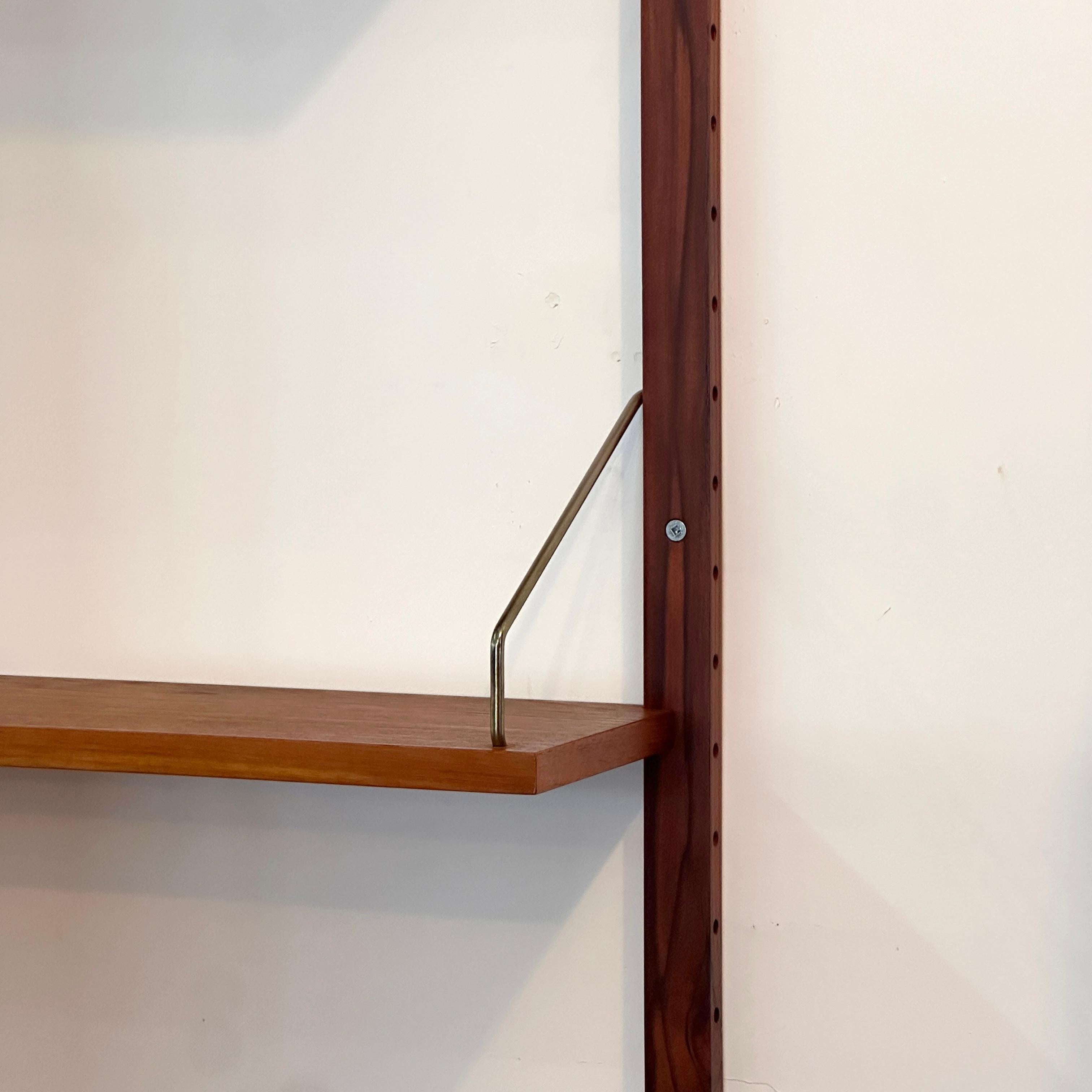 Parete attrezzata a 3 vani in teak di Poul Cadovius in vendita 3