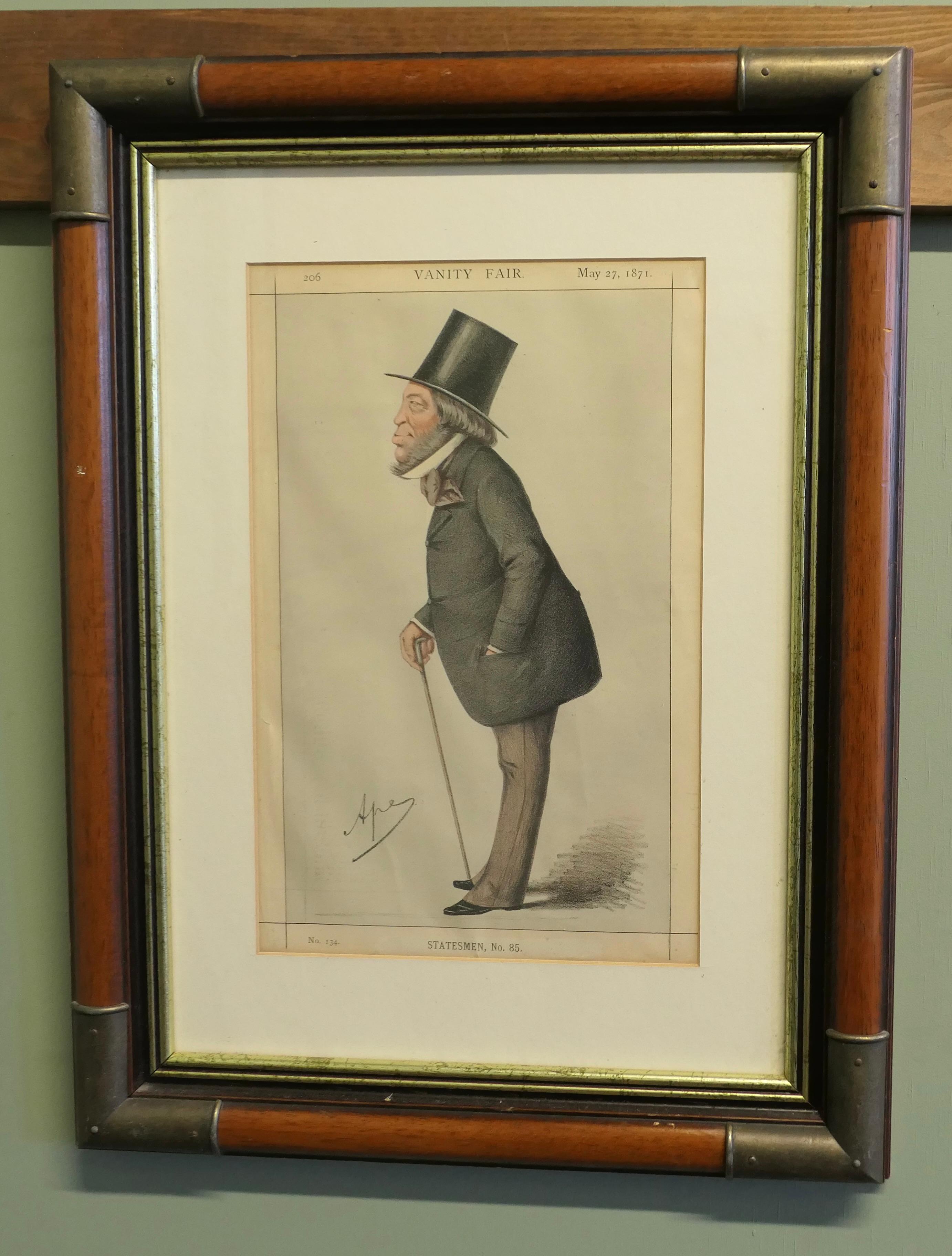 3 láminas satíricas de Vanity Fair bellamente enmarcadas en Bueno estado para la venta en Godshill, Isle of Wight