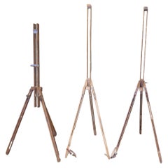 3 Beech Portable Folding Easels   Each Easel height is adjustable and the pictur