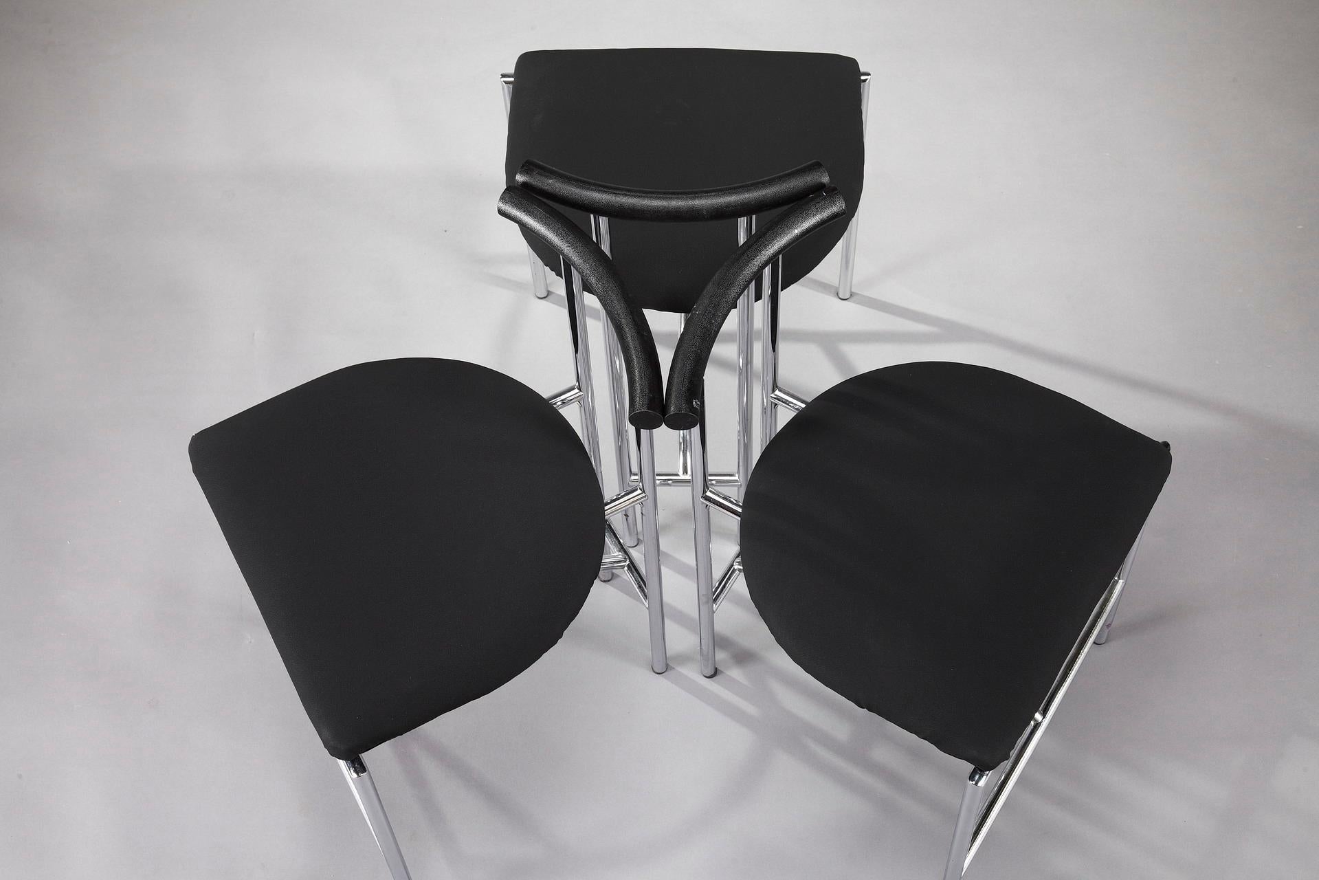 Plated 3 Bieffeplast Tokyo Chairs by Rodney Kinsman