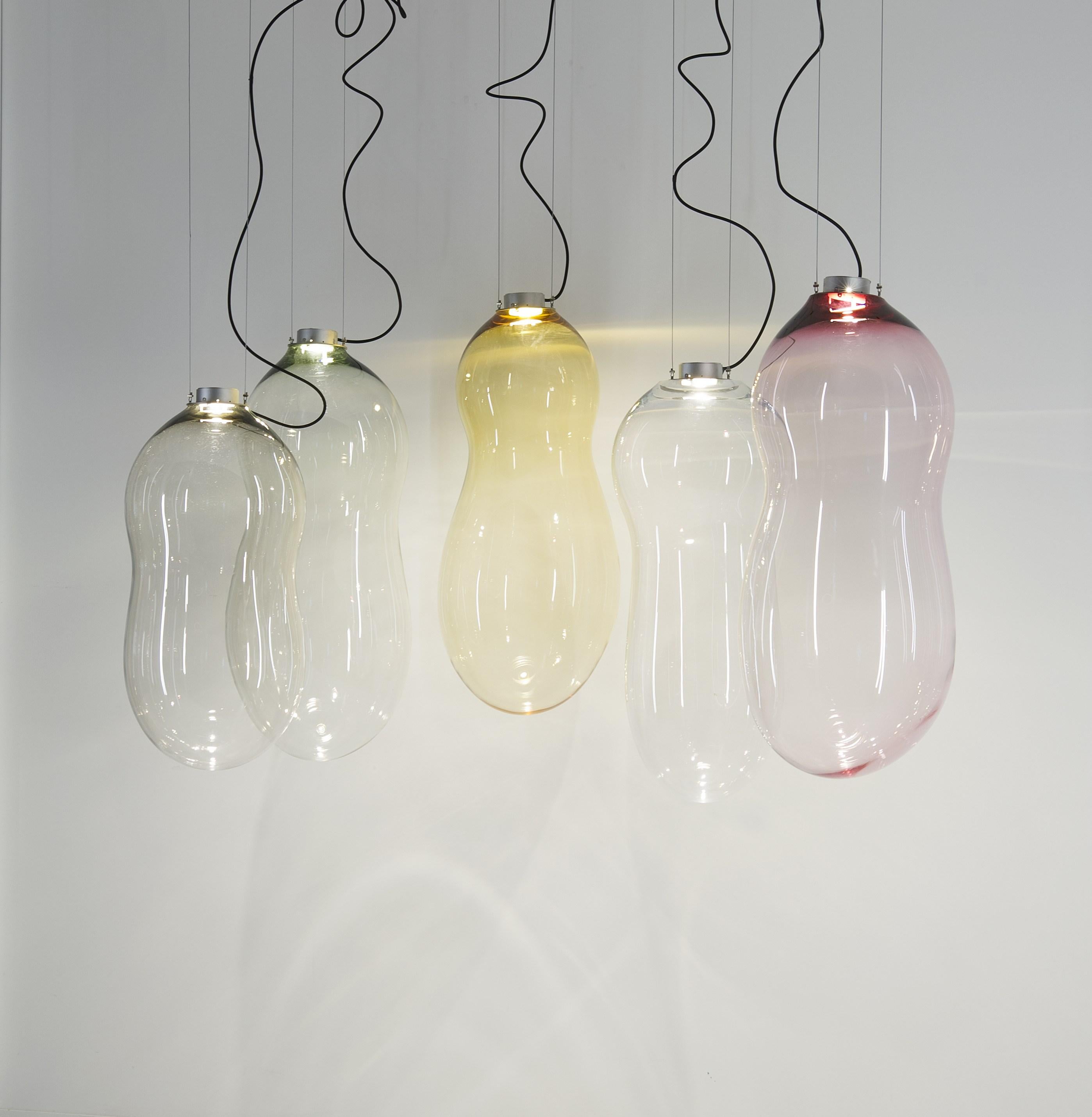 3 Coloured Bubble Pendants Ensemble, Signed Alex de Witte 3