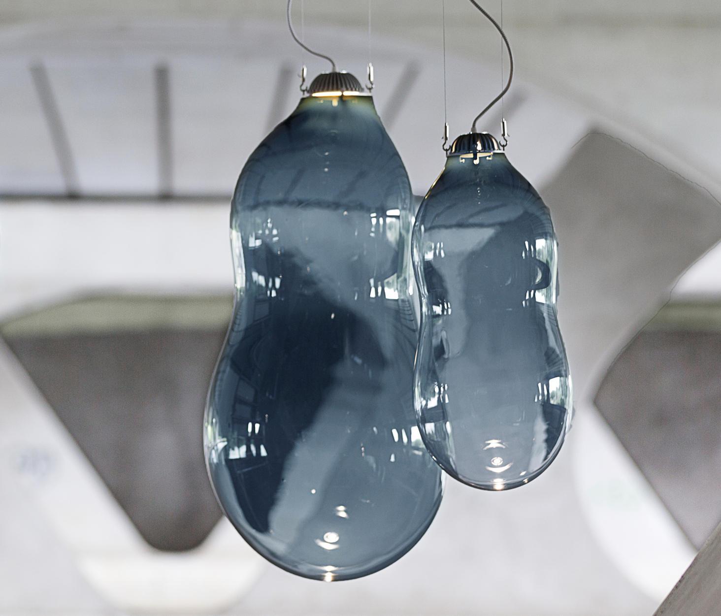 Post-Modern 3 Coloured Bubble Pendants Ensemble, Signed Alex de Witte