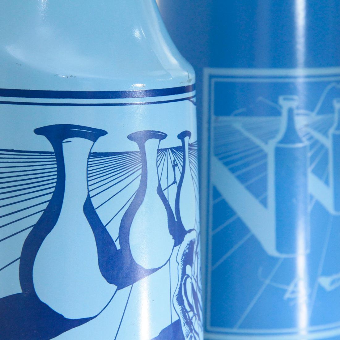 3 Blue Glass Bottles by Salvador Dalì for Rosso Antico, 1970s 1