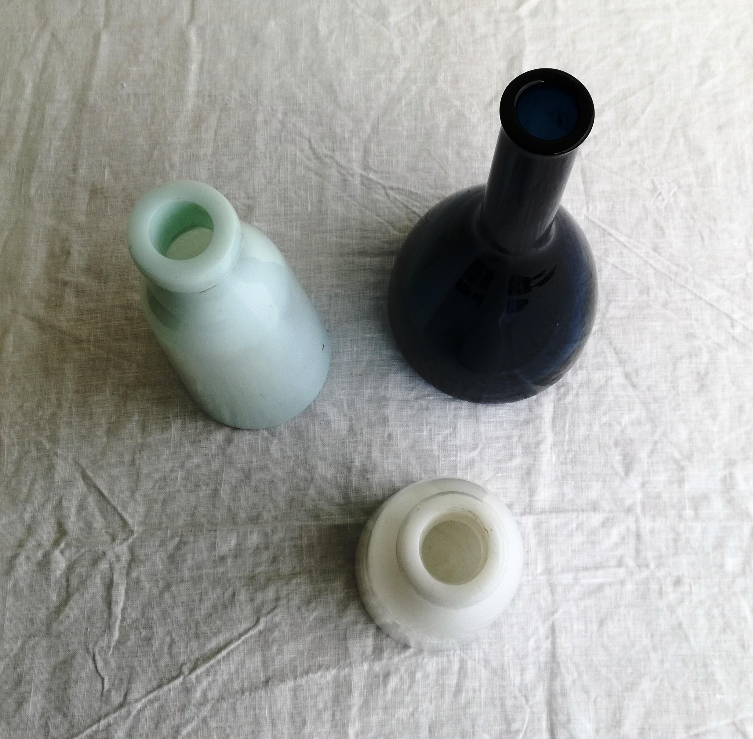 Italian 3 bottiglie decorative, anni 90 For Sale