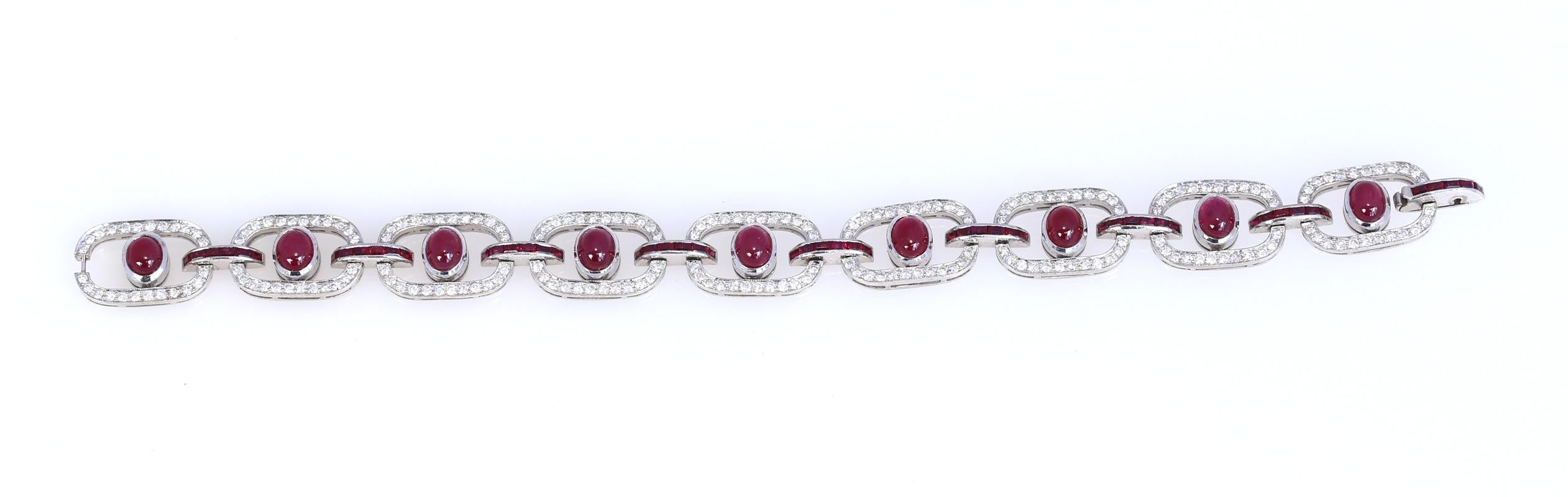 3 Bracelets Set Sapphires Rubies Diamonds Emeralds Necklace Сhoker White Gold For Sale 13