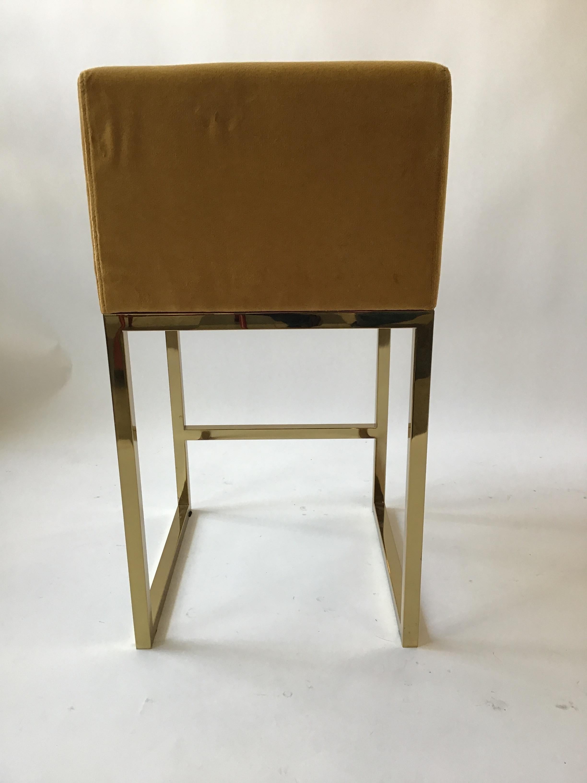 3 Brass Bar and Counter Stools 2