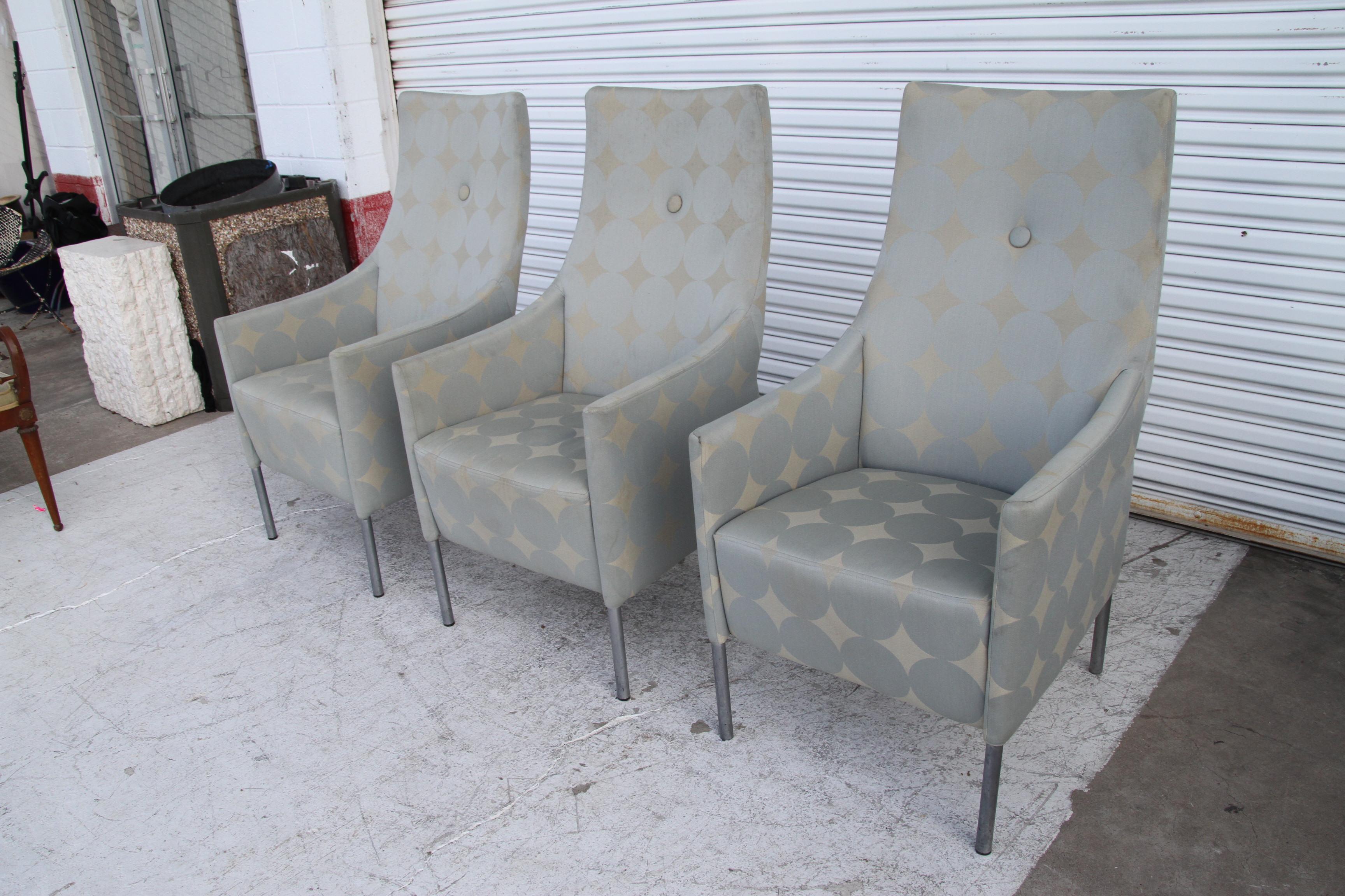 Métal (3) Chaises longues à haut dossier Brayton Pendio en vente