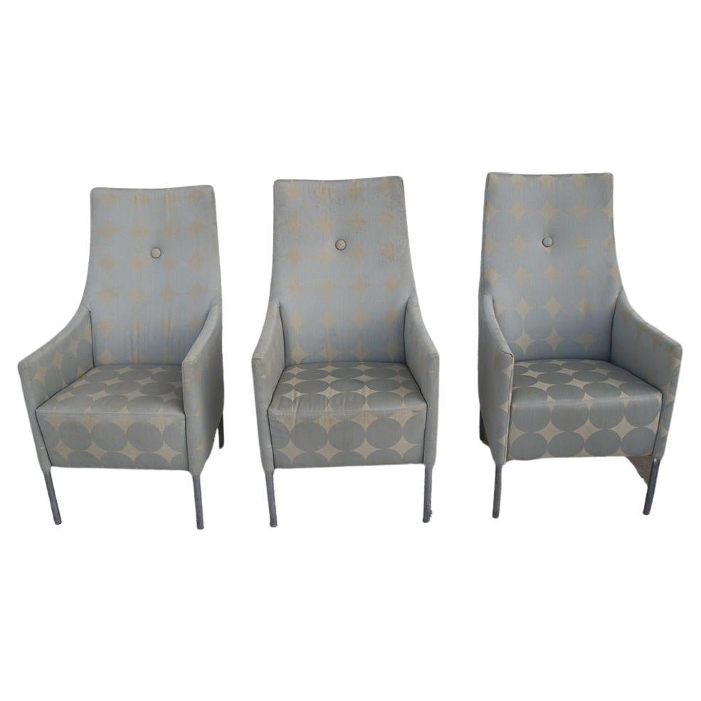 (3) Brayton Pendio High Back Lounge Chairs