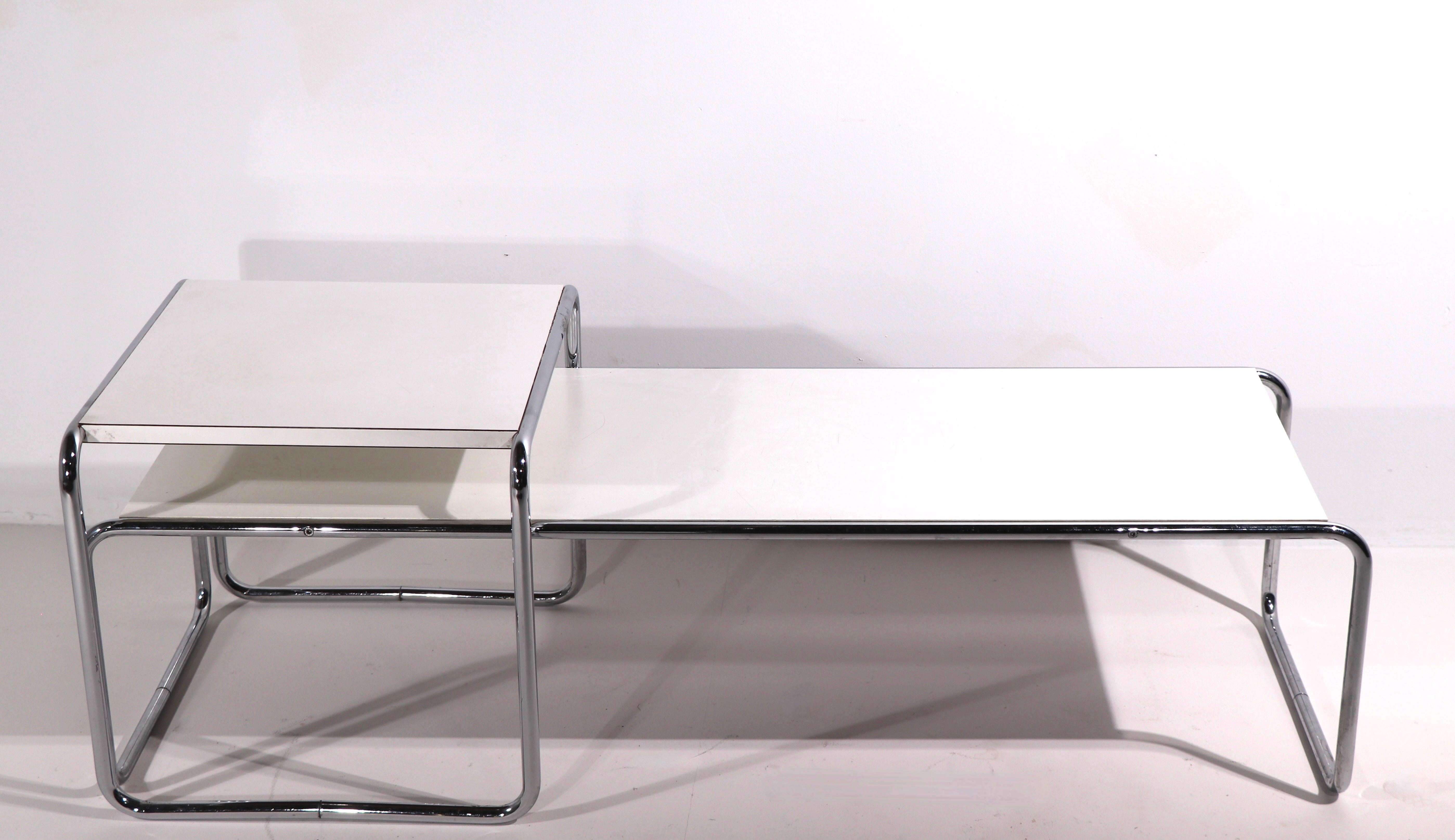 3 Breuer Designed Tables Made in Finland by Stendig 1 End Table 2 Coffee Tables For Sale 3