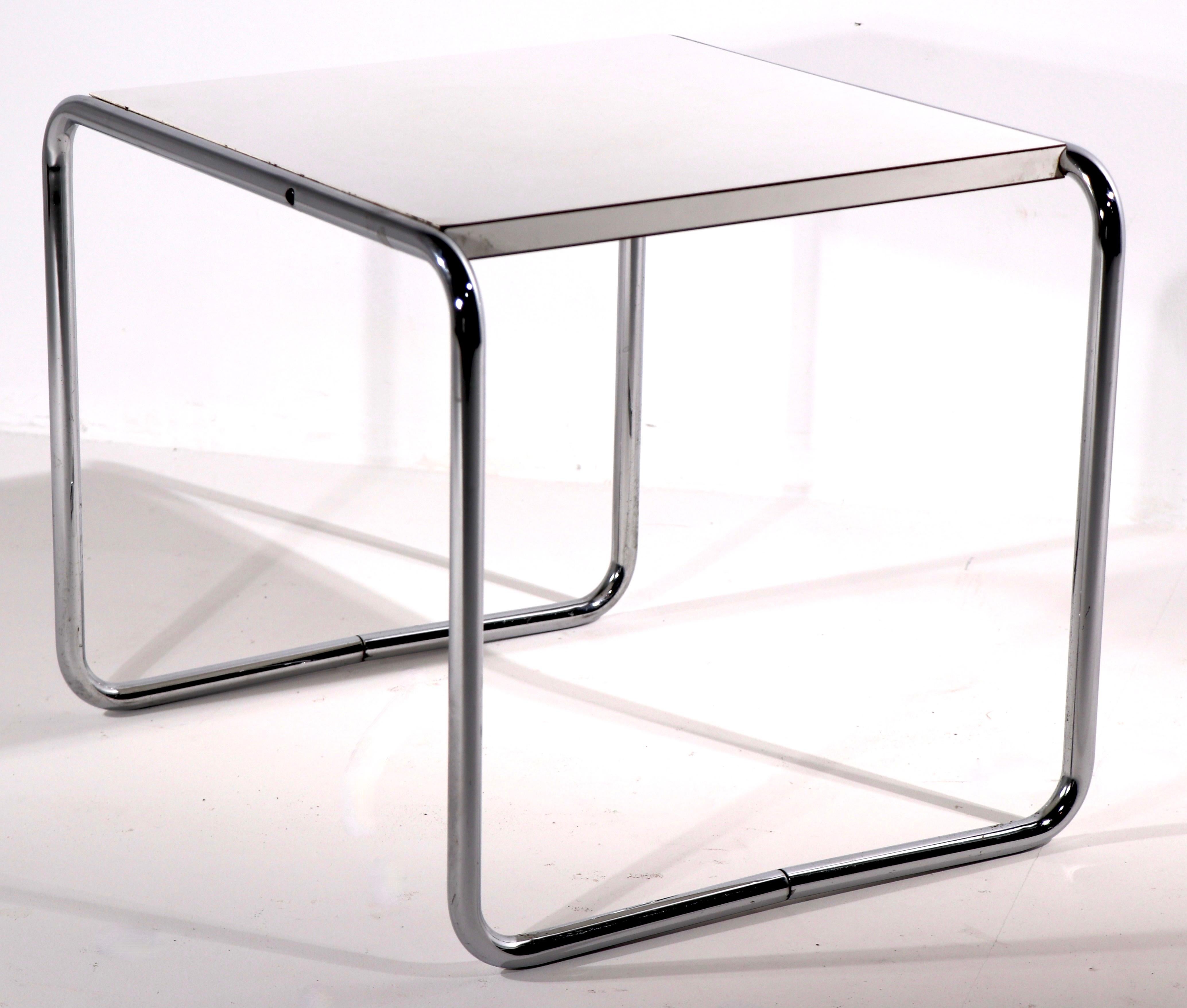 Bauhaus 3 Breuer Designed Tables Made in Finland by Stendig 1 End Table 2 Coffee Tables For Sale