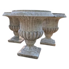 3 British Cast Stone Planters / Jardinieres