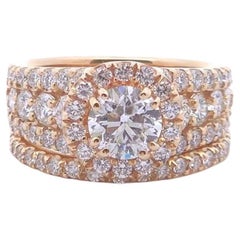 Used 3 Carat 2-Piece Wedding Ring Set in 14k Gold