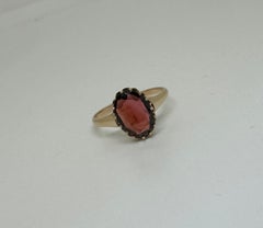 3 Carat Art Deco Bohemian Garnet Ring Gold Antique Wedding Engagement Cocktail