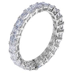 3 Karat Asscher-Schliff Diamant-Eternity-Ring, zertifiziert