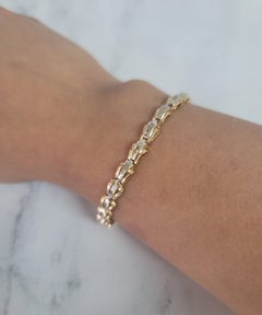 Pulsera de tenis con diamantes baguette de 3 quilates