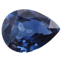 Saphir bleu 3 carats, pierre précieuse non sertie en forme de poire, 8 x 6 mm