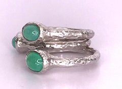 3 Carat  Paraiba Tourmaline Cabochon Stackable Ring