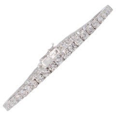 3 Carat Ct Real Natural Round Diamond Tennis Link Bracelet In 14k White Gold