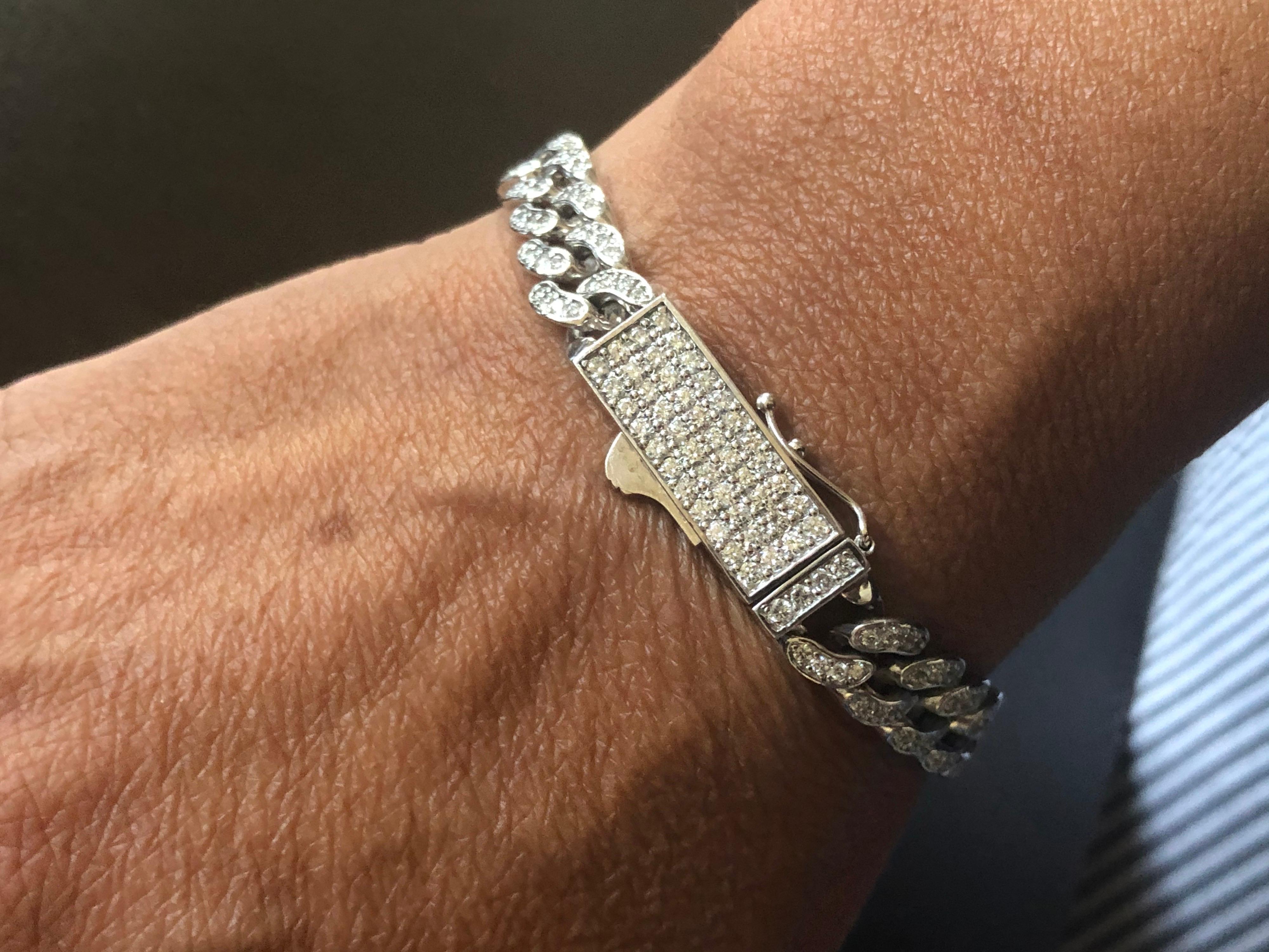 cuban link bracelet real diamonds