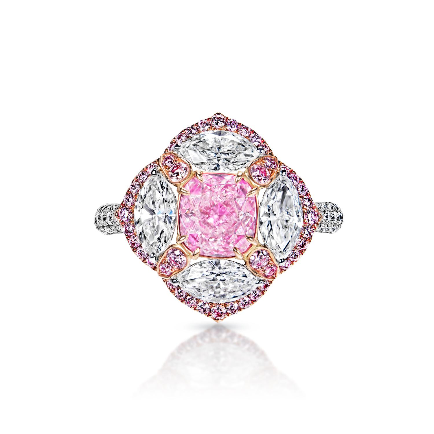 Virginia 3 Carat Very Light Pink Cushion Cut Diamond Engagement Ring in White Gold. GIA Certified. By Mike Nekta

 

GIA CERTIFIED
Center Diamond:

Carat Weight: 1.51 Carat 
Color : Very Light Pink
Clarity: I1
Style: Cushion Modified
