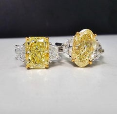 3 Carat Cushion Diamond Ring Fancy Yellow 14K Gold Colour-Collector’s Treasure
