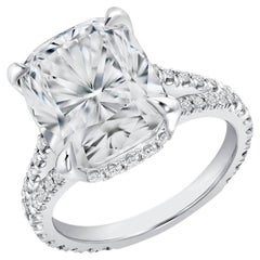 3 Carat Cushion Halo Diamond Ring Brilliant White 18K Gold Everyday Royalty