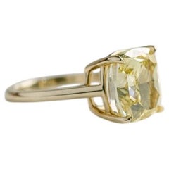 3 Carat Cushion Statement Fancy Yellow 14K Gold Sunlit Royal Radiance Heirloom